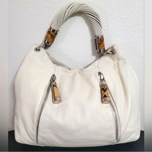 MICHAEL KORS Collection Tonne Leather Large Hobo Bag In EUC